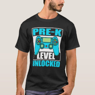 Camiseta Pré-K De Volta À Escola 2022, Nível De Vídeo Desbl