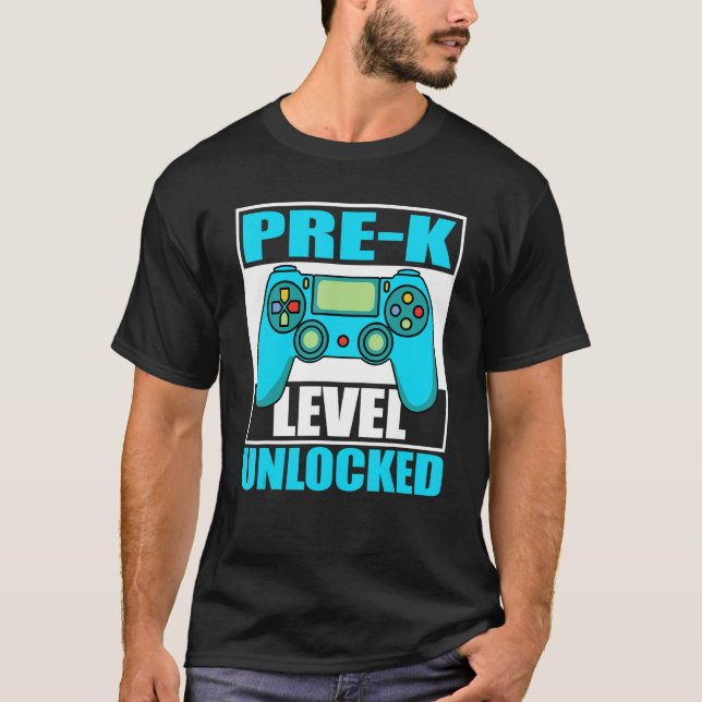Camiseta Pré-K De Volta À Escola 2022, Nível De Vídeo Desbl (Frente)