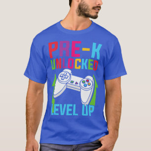 Camiseta Pré-K Desbloqueado Jogo De Nível Superior De Volta