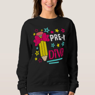 Camiseta Pré K Diva Raparigas Arco Estudante e Professora P