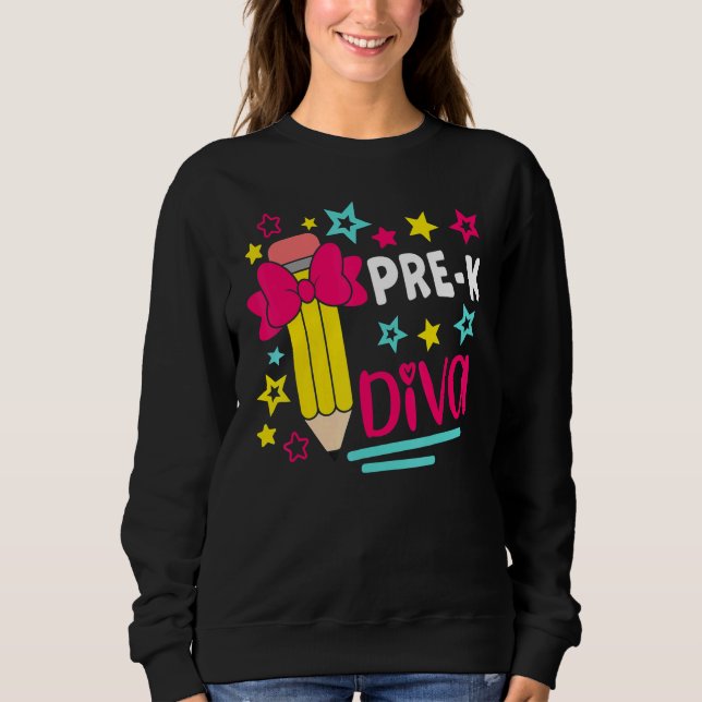 Camiseta Pré K Diva Raparigas Arco Estudante e Professora P (Frente)