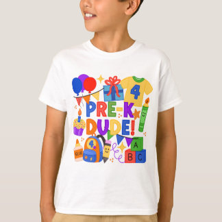 Camiseta Pre-K Dude Birthday & First Day of School Shirt