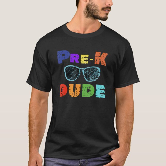 Camiseta Pré K Dude, Escola de Óculos Solares (Frente)