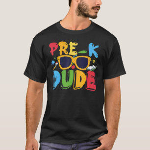 Camiseta Pré-K Dude Toddler Primeiro Dia Da Pré-Escola Volt