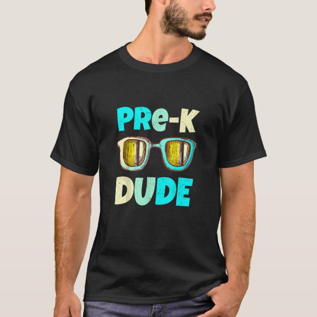 Camiseta Pré-K Duo Óculos Sun De Volta Às Cotações Do Dia D (Frente)