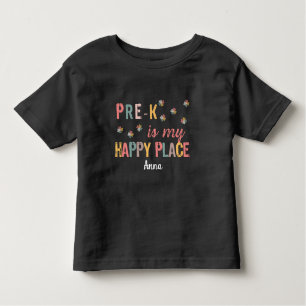 Camiseta Pré-K é Meu Lugar Feliz Crianças