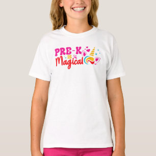 Camiseta Pré-K É Um Unicórnio Mágico Engraçado De Volta À E