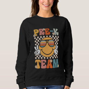 Camiseta Pré-k Equipe Pré-Escolar Kinder Sorriso Retroativo