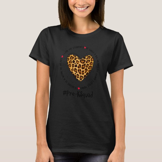 Camiseta Pré-K Esquadrão de Professores Semana De Apreciaçã (Frente)