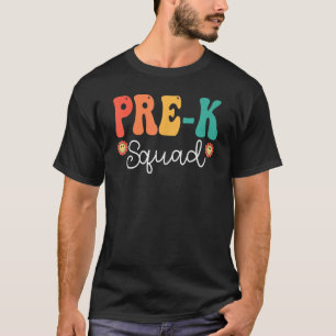 Camiseta Pré-K Esquadrão Retro Groovage Vintage Feliz Prime