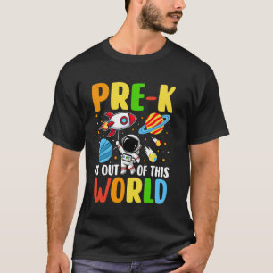 Camiseta Pré-K Está Fora Deste Mundo 100º Dia De Criança Es