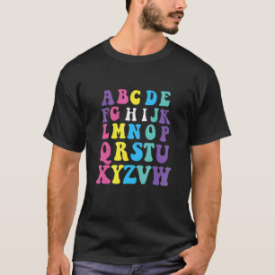 Camiseta Pré-K Jardim De Infância - Alphabet De Volta Ao Te
