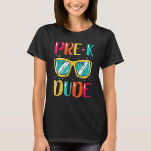 Camiseta Pré-K Meu Primeiro Dia De Pré-Escolas De Volta À E