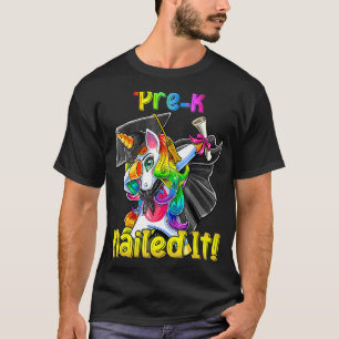 Camiseta Pre K Nails Dabbing Unicorn Graduation Girls