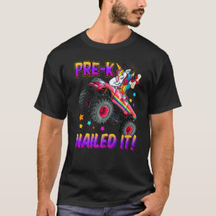 Camiseta Pre K Nails Unicorn Monster Truck Graduação C