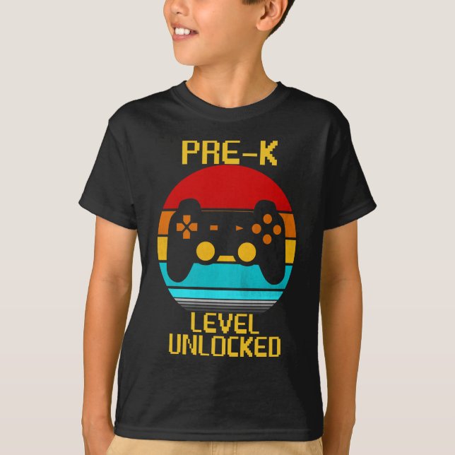 Camiseta pré-k nível desbloqueado (Frente)