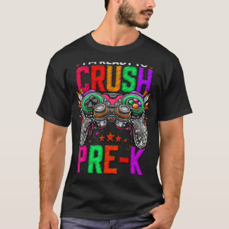 Camiseta Pré-K Nível Desbloqueado Jogo No Pré K Voltar À Es