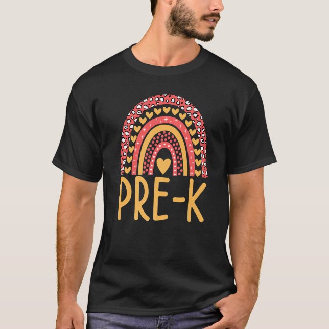Camiseta Pré K Pré-Jardim Infantil Meninas de Volta Para (Frente)