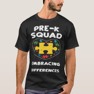Camiseta Pré K Pré K Squad Abraçando Diferenças Autismo C