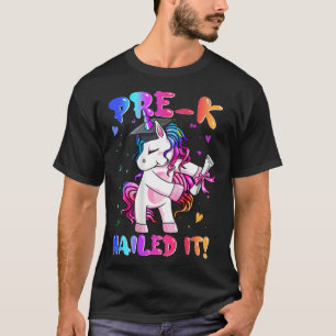 Camiseta Pré K Prendeu-A Feliz No Último Dia Da Escola