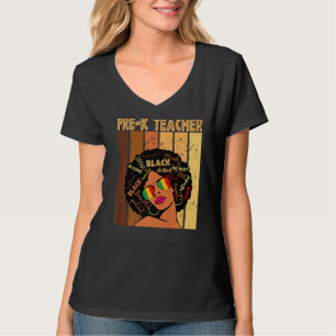 Camiseta Pré-K Professor História Negra Afro-Americana