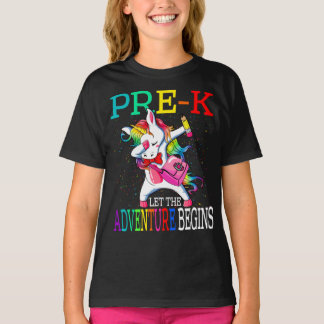 Camiseta Pré-K Que A Aventura Comece Unicórnio