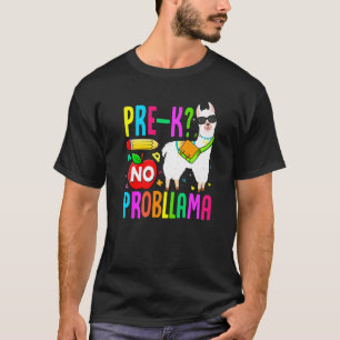 Camiseta Pré K Sem Prob Llama Primeiro Dia De Aula Professo