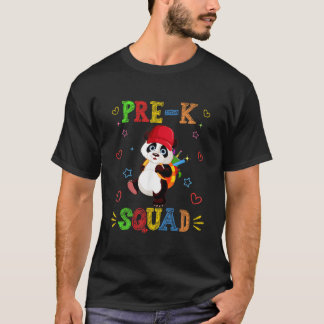 Camiseta Pre-K Squad Panda Back To School