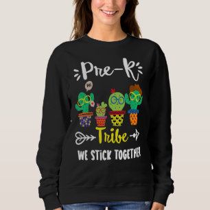 Camiseta Pré K Tribe School Cactus Crew Pre K Teacher Squa