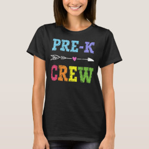 Camiseta Pré-K Tripulação Pré-K Professores De Volta À Esco