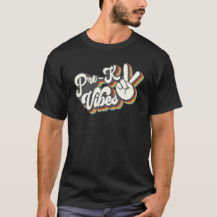 Camiseta Pré-K Viba Menina De Volta À Escola No Primeiro Di
