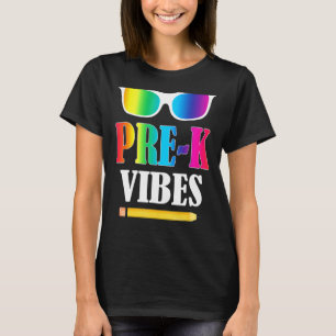 Camiseta Pré-K Vibes De Volta À Escola