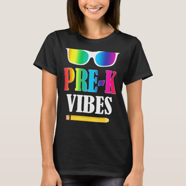 Camiseta Pré-K Vibes De Volta À Escola (Frente)