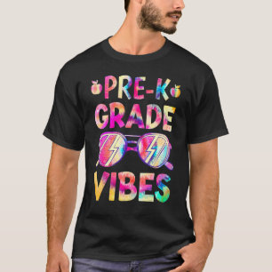 Camiseta Pré-K Vibes De Volta À Escola No Primeiro Dia De C