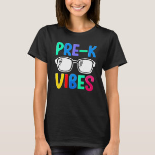 Camiseta Pré-K Vibes De Volta À Escola Olá Pré K Professor