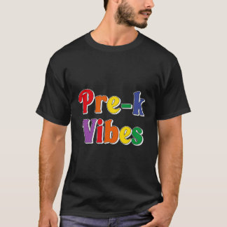Camiseta Pré-K Vibes Primeiro Dia Da Escola De Volta À Esco
