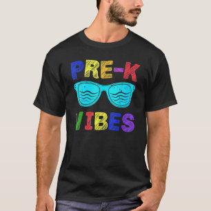 Camiseta Pré K Vibes Primeiro Dia De Crianças De Pré-Escola