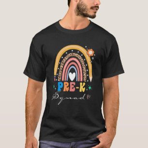Camiseta Pré-K Volta às Aulas Arco-Íris Pré K Esquadra Boni