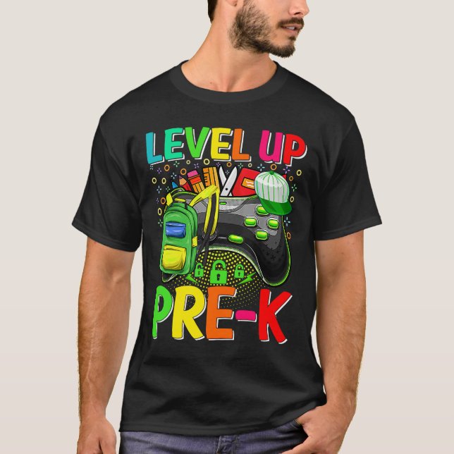 Camiseta Pré-K Voltar Para A Escola Desbloqueada Pré K (Frente)