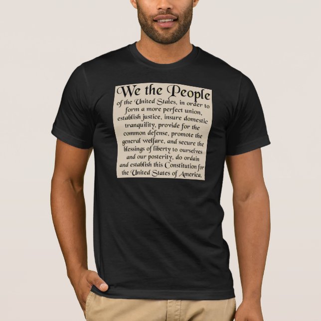 Camiseta Preâmbulo à constituição dos Estados Unidos (Frente)