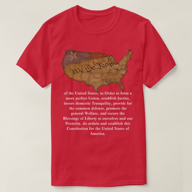 Camiseta Preâmbulo da Constituição dos Estados Unidos (Frente do Design)