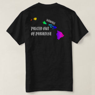 Camiseta PREÇADO FORA DO PARADISE Hawaii Islands Neon Rainb