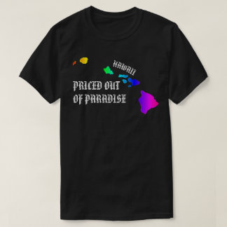 Camiseta PREÇADO FORA DO PARADISE Hawaii Islands Neon Rainb