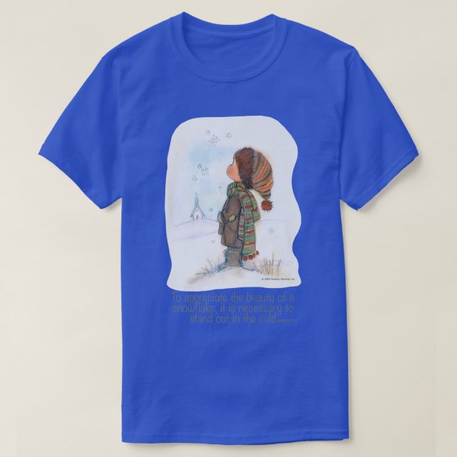 Camiseta Precioso Aponta A Beleza De Um Floco De Neve (Frente do Design)
