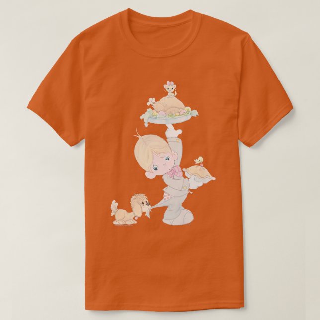 Camiseta Precious Moments Thanksgiving Turkey Dinner Doll  (Frente do Design)