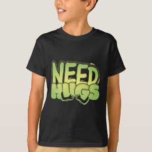 Camiseta Precisa de Abraços – Design de Conforto Fofo para