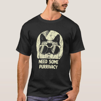 Camiseta Precisa De Casais De Gato De Purrivacidade, Pai De
