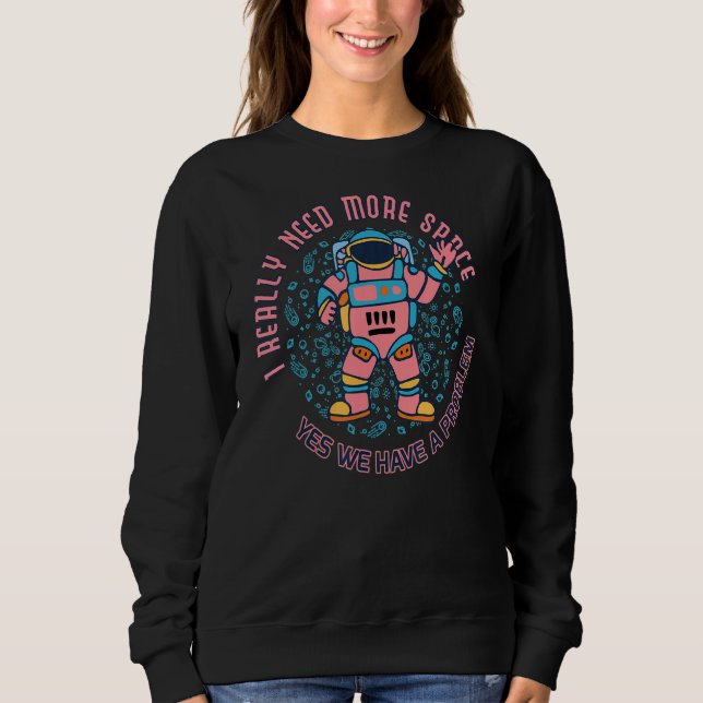 Camiseta Precisa De Mais Astronauta Antisocial Astronauta (Frente)