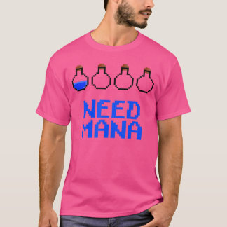 Camiseta Precisa Poções de Mana Engraçado 8Bit Pielart Famí