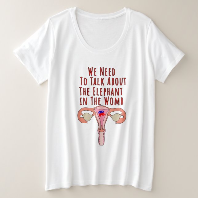 Camiseta Precisamos conversar sobre o elefante na Womb (Frente do Design)